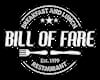 Bill of Fare